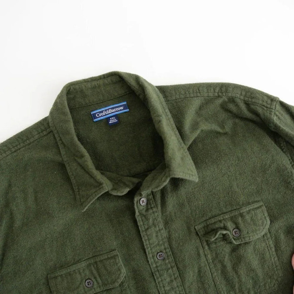 C&B Croft & Barrow Vintage Hunter Green Collared Shacket Jacket ~2XL - Picture 6 of 12